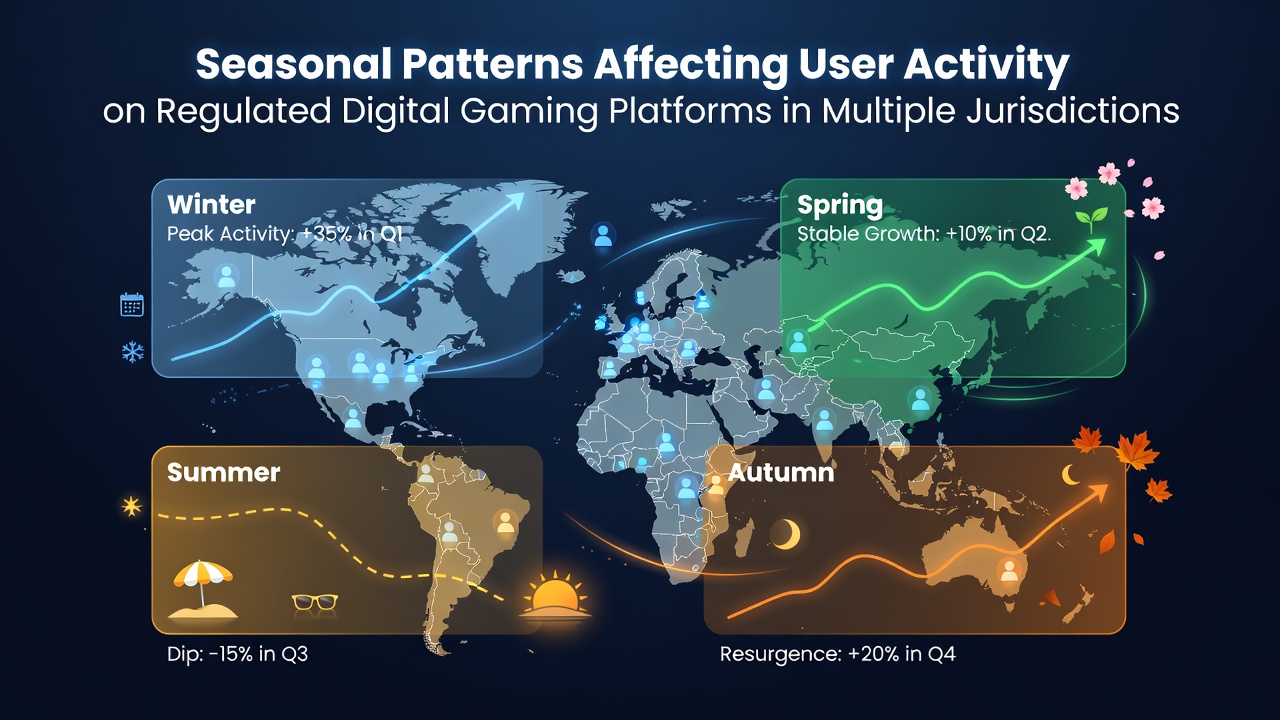 Overview of seasonal user activity trends on regulated digital gaming platforms across jurisdictions