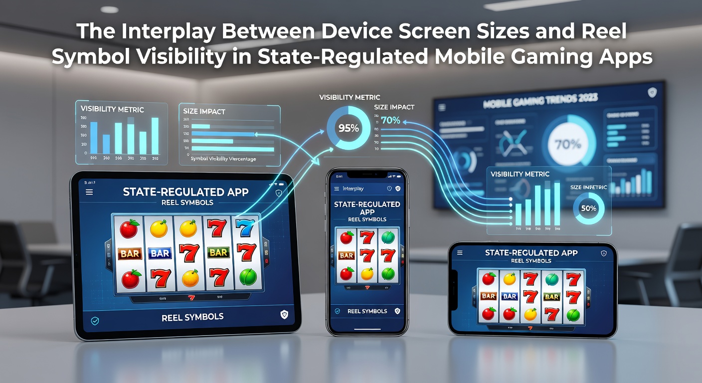 Various mobile devices displaying slot game reels with different screen sizes affecting symbol visibility